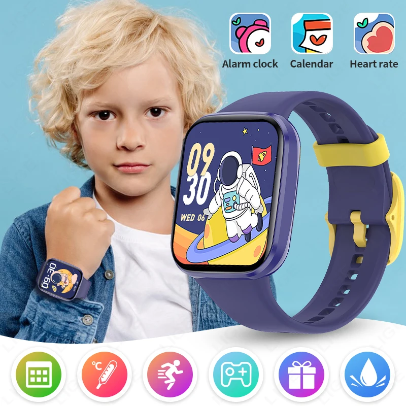 

Многофункциональные детские умные часы с Bluetooth, звонками, водонепроницаемые, для подростков, подарок для мальчиков и девочек, напоминание о сообщениях, спортивные часы-браслет для детей