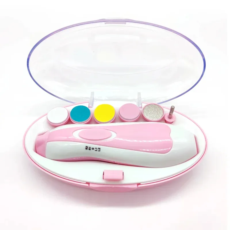 Electric Baby Nail File Nail Clipper Toddler Toenail Care Set Nail Scissors Blue Pink Boys Girls Safe Not To Hurt Baby Hands