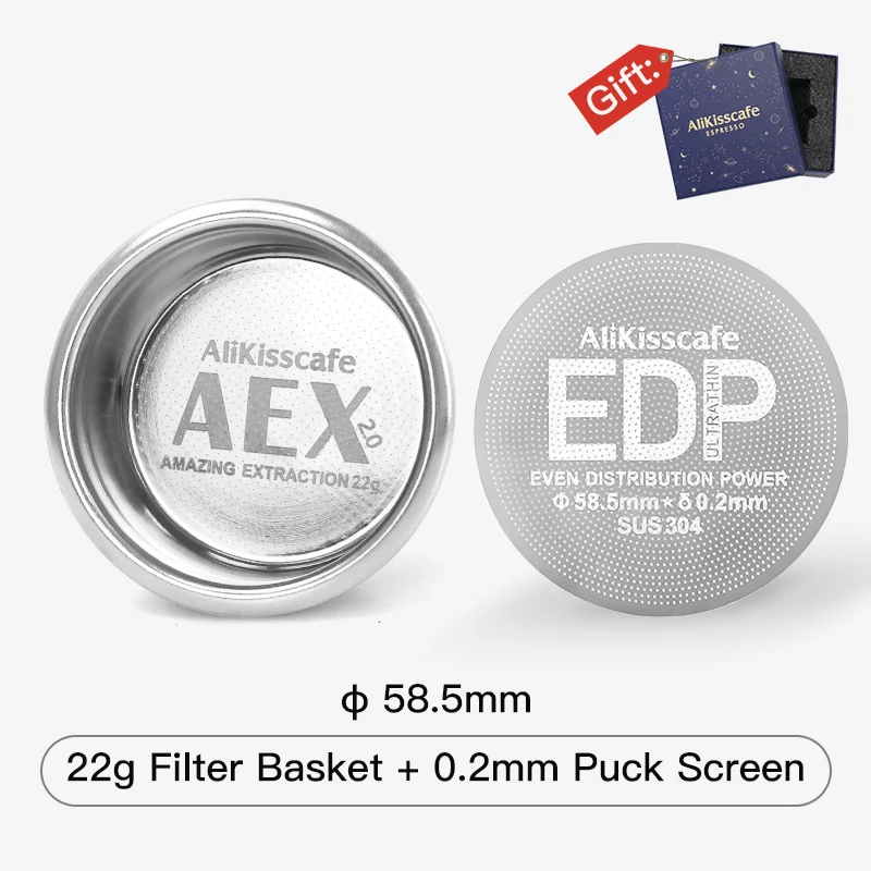 Kaffee Filter Korb 58MM AEX Präzise 18g 22g Puck Bildschirm Für Boden Siebträger Espresso Maschine Zubehör barista Werkzeuge