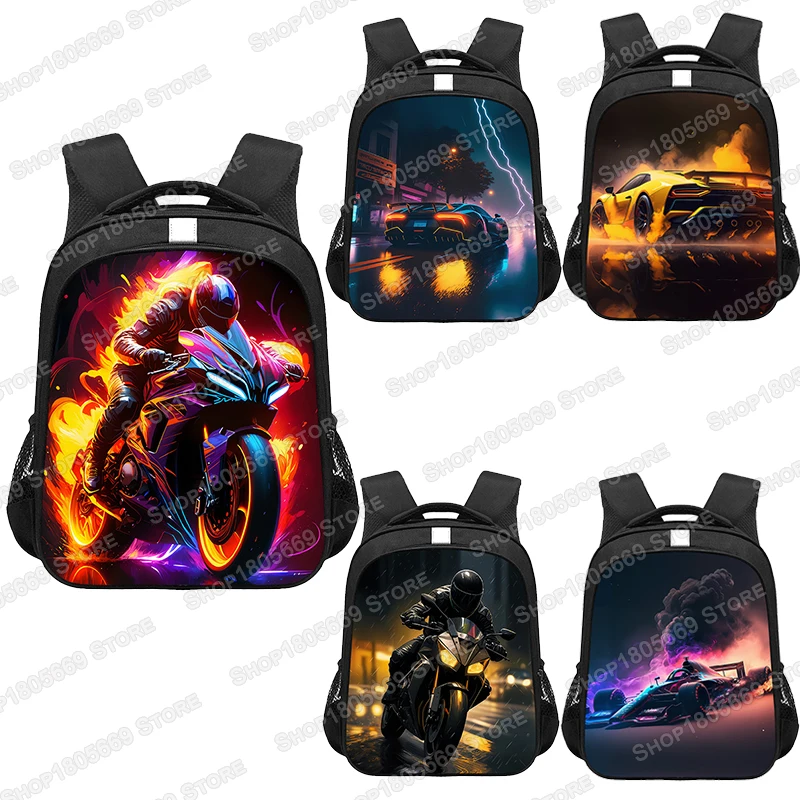 

Cool Sport Racing Car Print Backpacks for Student Women Men Large Capacity Travel Laptop Rucksack Teenager Bookbags Gift