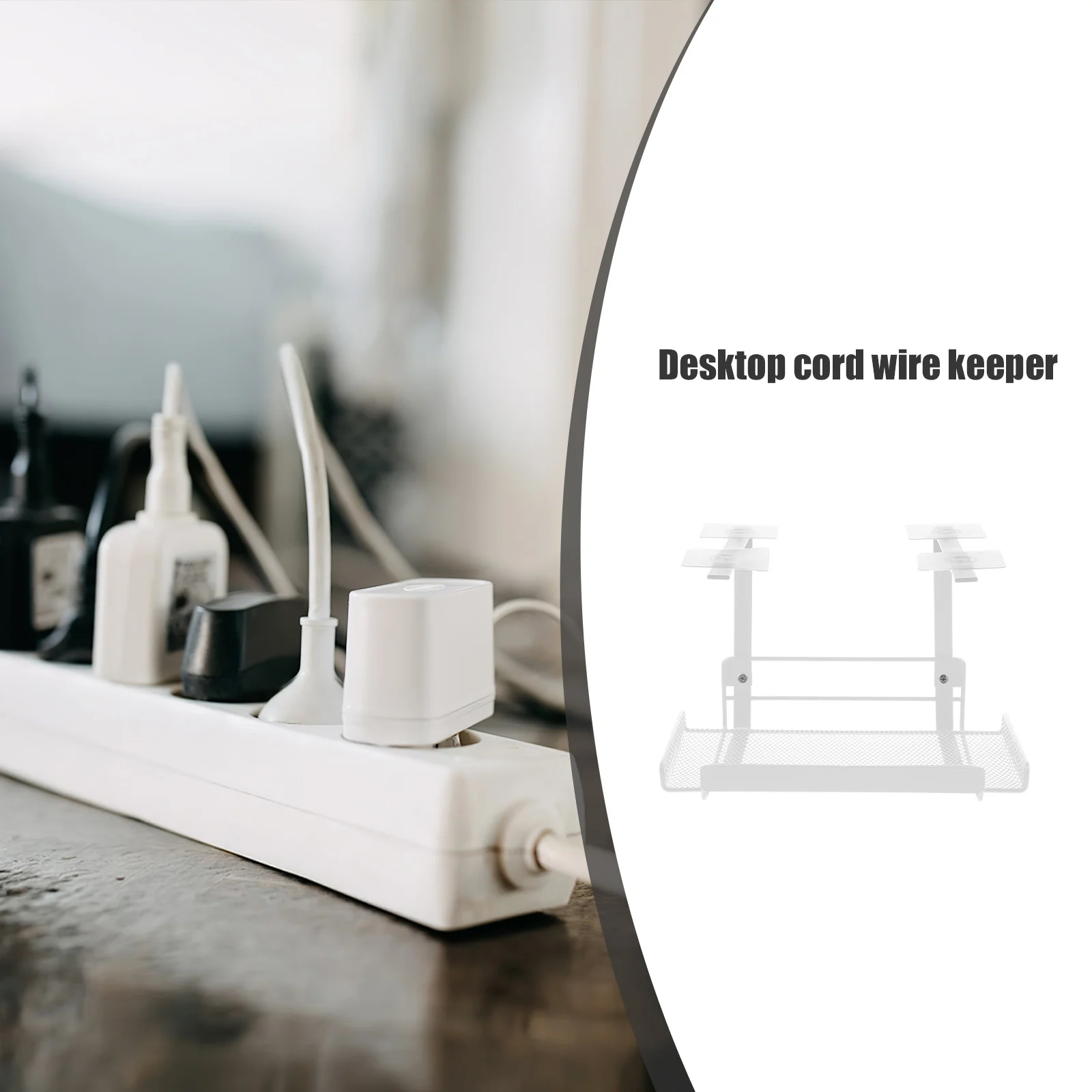

Under Desk Cable Management Tray Steady Organizer Rack Simple Install Long-Lasting Stability Load-Bearing