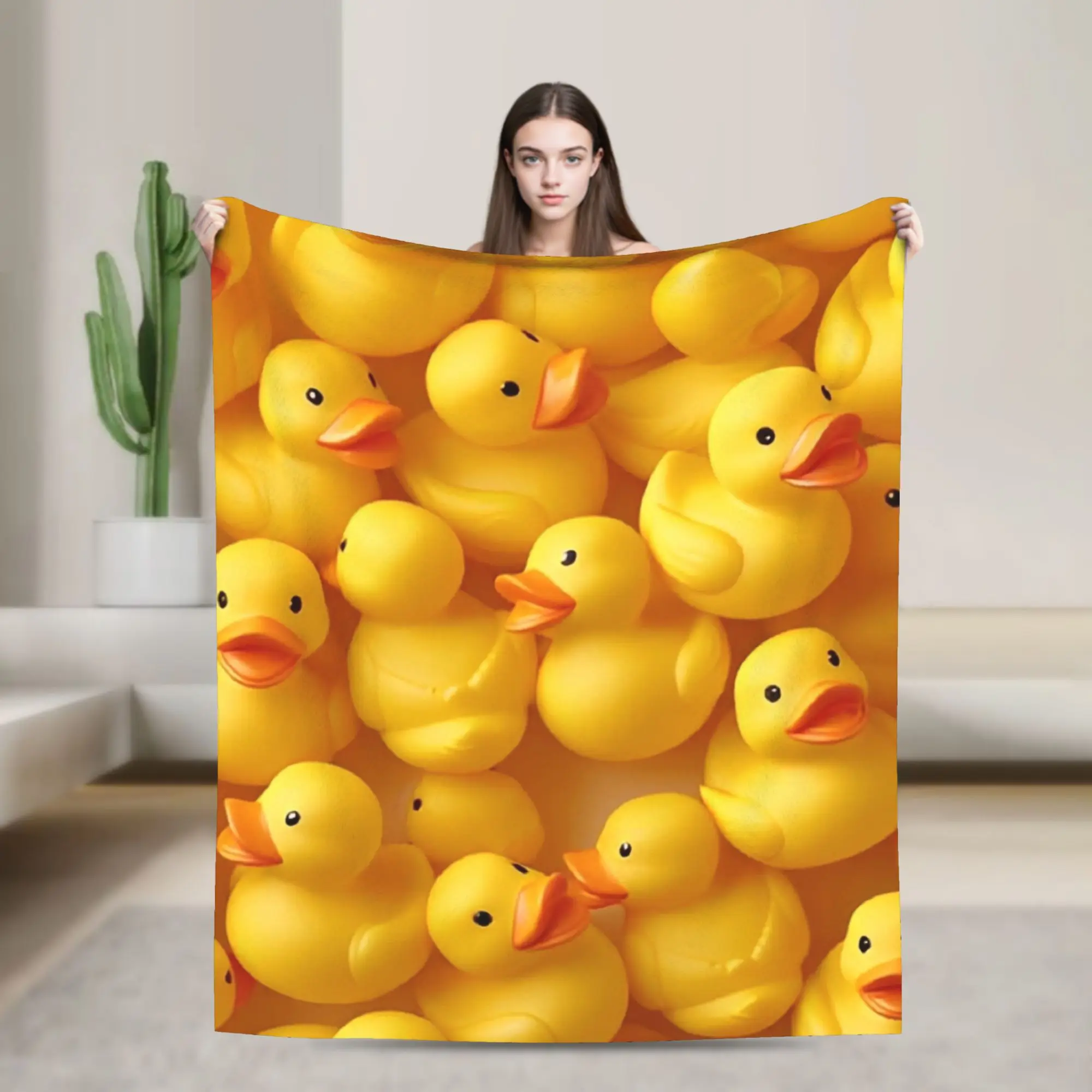 Rubber Baby Duck Ducky Blanket  Flannel Awesome Soft Throw Blankets for Coverlet Summer