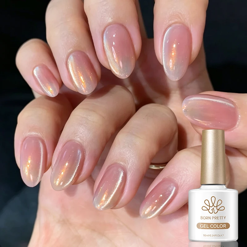 BORN PRETTY 10ml Sternen-Pailletten Katzen-Magnetgel Nagellack Glitzer Reflektierend Semi-Permanent Aushärtbar UV LED Gel Dunkle Glitzer Maniküre – Detail 6