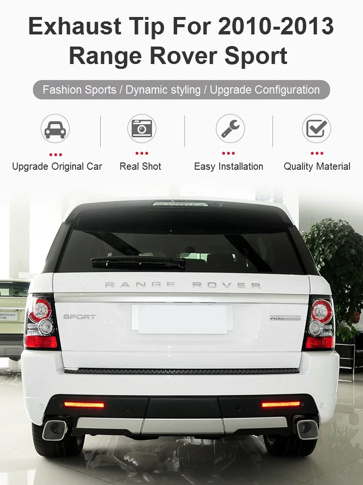 โรงงานที่กําหนดเองท่อไอเสียรถยนต์สําหรับ Land Rover Universal L320 คุณภาพเคล็ดลับท่อไอเสียสแตนเลสระบบเคล็ดลับท่อไอเสีย