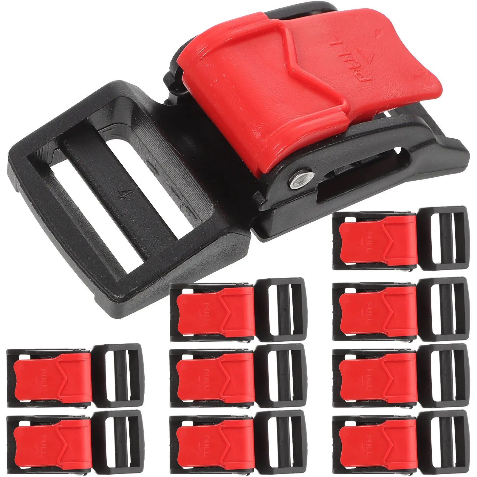 Adaptateur de boucle de mentonnière à dégagement rapide, 10 pièces, en fer robuste et ABS, pour pièces de rechange de sangle de moto et de ski
