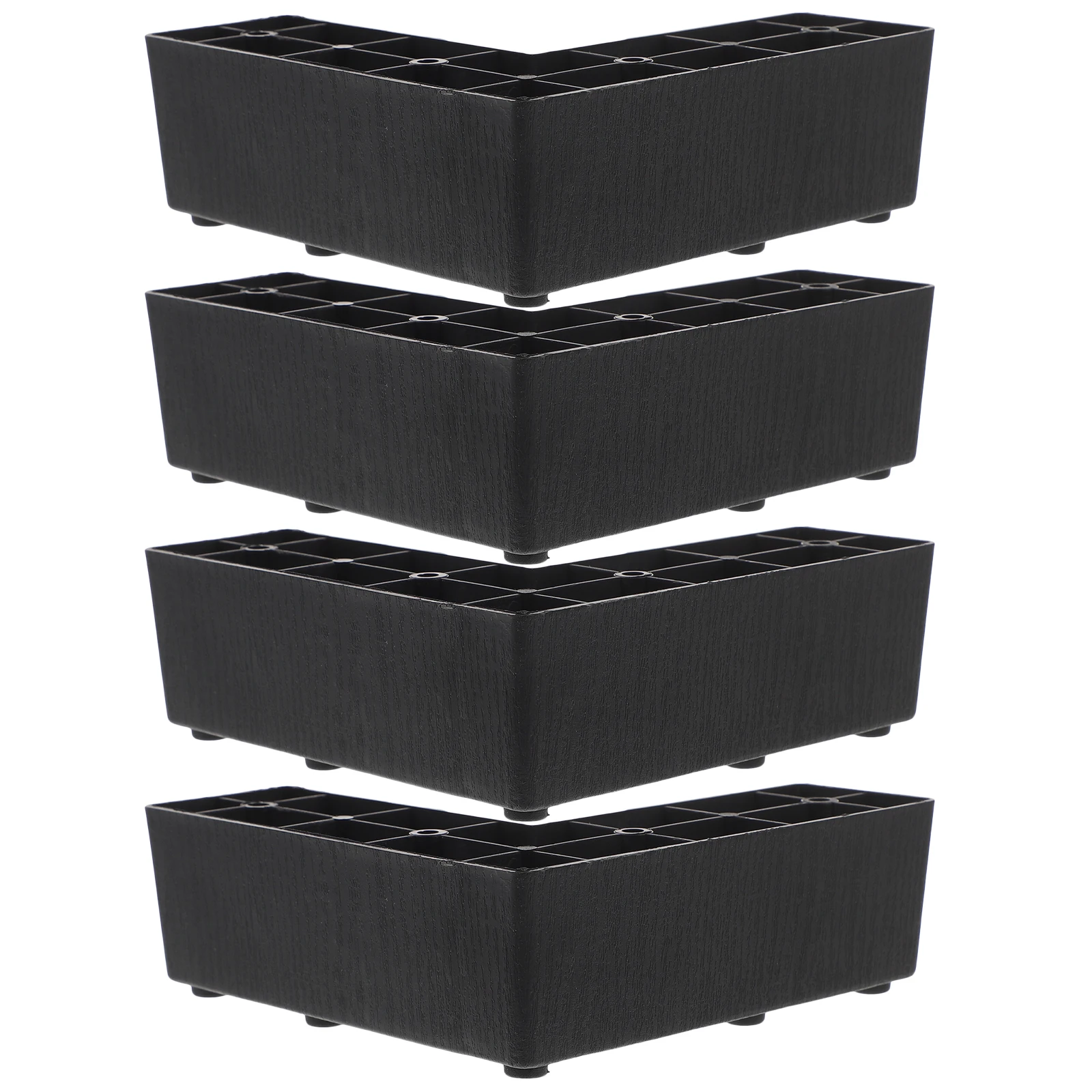 

4pcs Plastic Furniture Legs L-Shaped Sofa Couch Bed Riser Heavy Duty Storage Support Floor Protector For Cabinet Fridge
