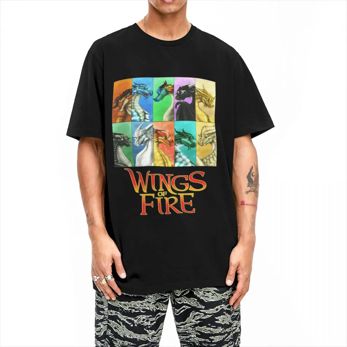 Men Women Wings Of Fire All Together T Shirt Accessories Printed Dragon Fantasy Novels Pure Cotton T-shirt Graphic Clothing