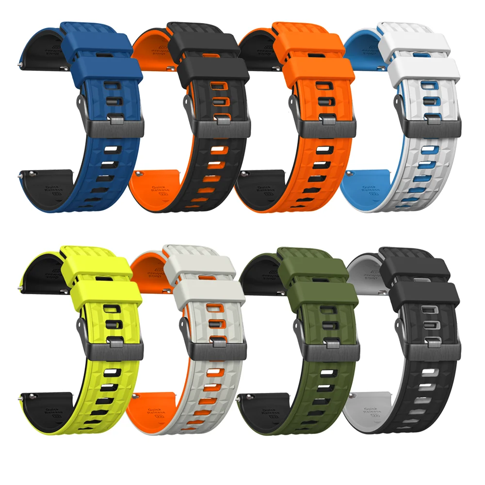 22 مللي متر حزام سيليكون ل Amazfit Bip 6 Bip5 Smartwatch استبدال سوار الرياضة حزام الساعات ل Amazfit Balance/GTR 4 3/Bip 5 الفرقة