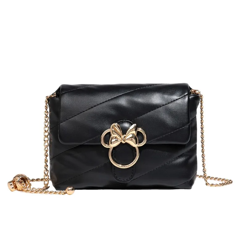 

Disney Minnie Mouse Chain Small Square Purse Ladies Fashion Luxury Cute Crossbody Handbag for Daily Use Travel Gift