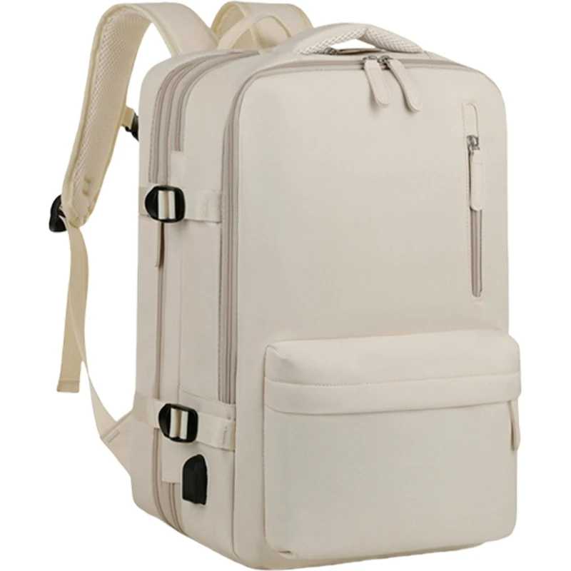 Mochila espaçosa para laptop viagem Bolsa bagagem impermeável expansível capacidade