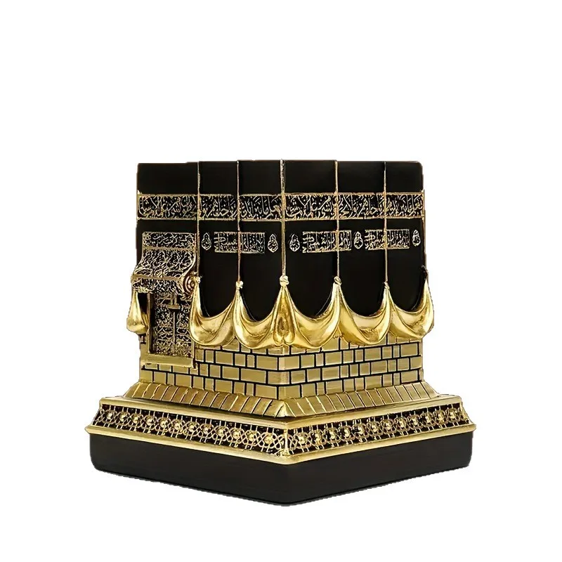 1pc Kaaba Replica Model Islamic Muslim Turkish Ramadan Eid Islamic Gifts Home Decorations Imitation Metal Decoration