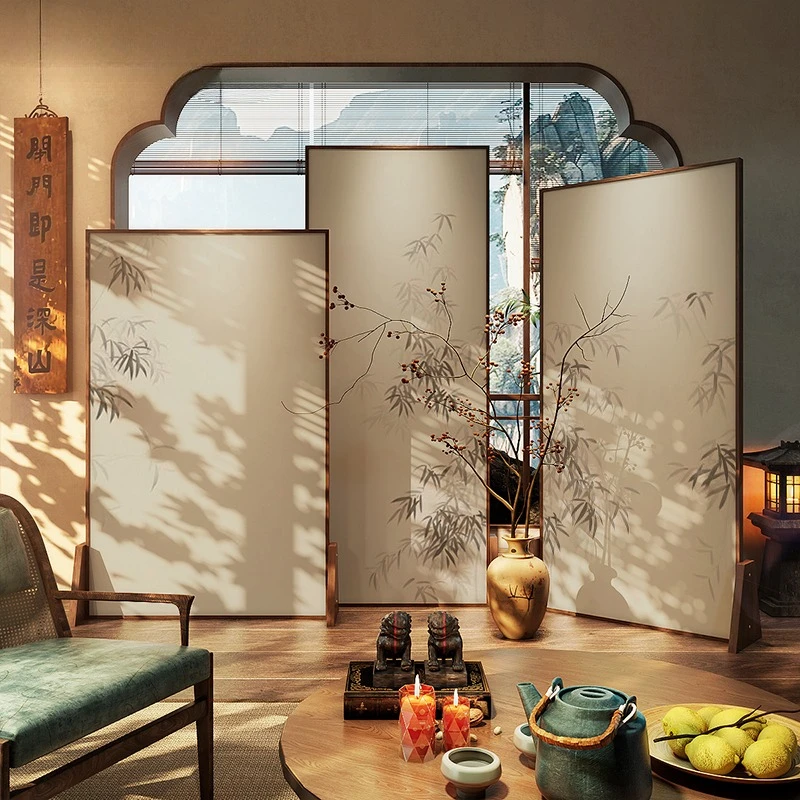 

Chinese light luxury bamboo leaf , front door decoration, living room sofa background partition, clothing store mobile