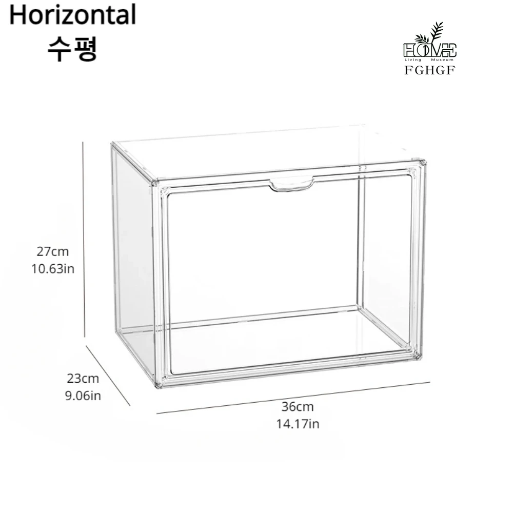 Plastic Shoe Storage Box Magnetic Absorption Thickened High Transparent Boots Stacked Storage Box Storage Organizer