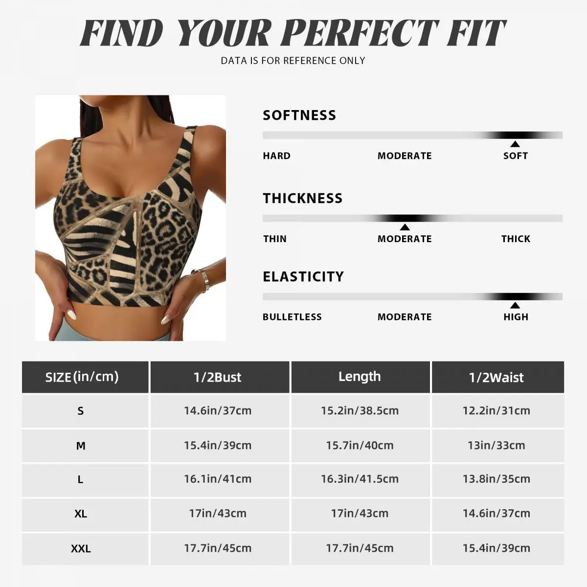 Custom Leopard And Zebra Ethnic Tribal Ornaments High Impact Sports Bras Leather Texture Seamless Workout Running Crop Tank Tops