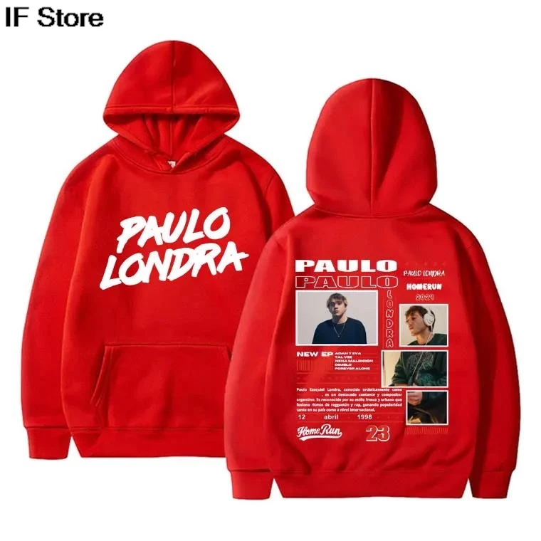 مغني الراب باولو لوندرا هوديي ألبوم الموسيقى Homerun الجرافيك هوديس الخريف الشتاء بلايز الرجال النساء الهيب هوب موضة المتضخم البلوز