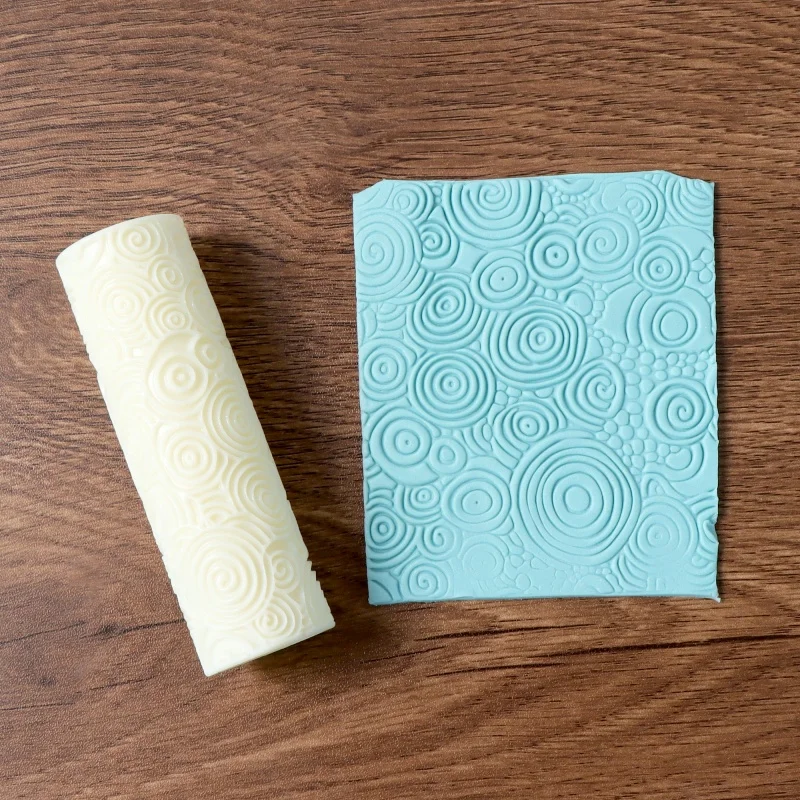 Spiral Swirl Clay Texture Roller 3D Circle Pattern Cylinder Mold for Polymer Clay Earrings & Jewelry Making view 6