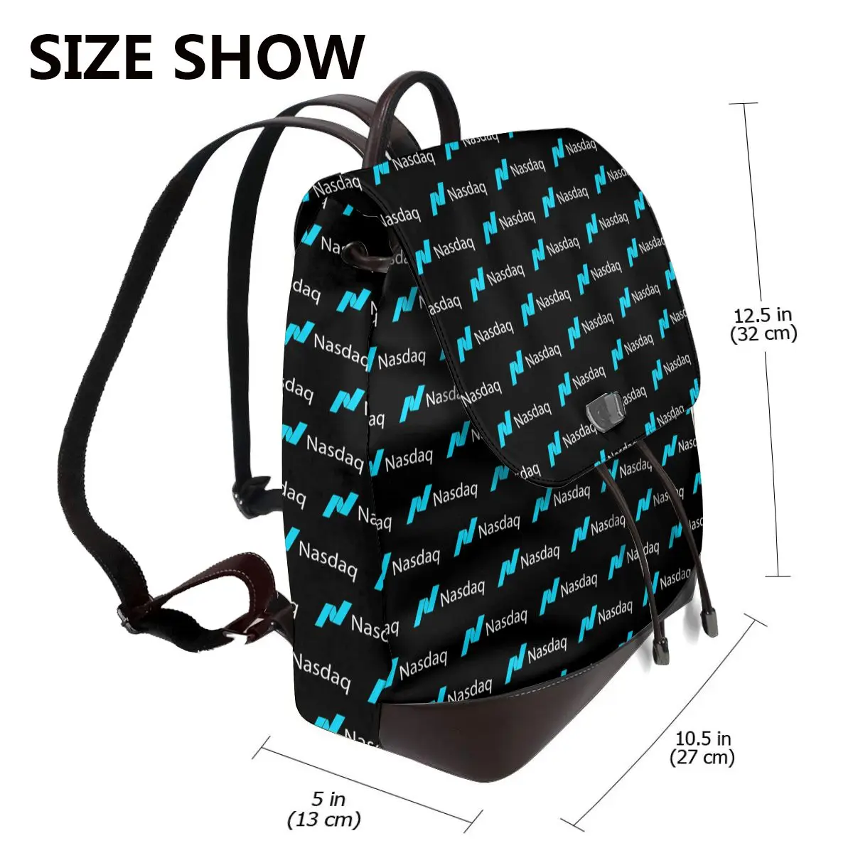 Nasdaq Stock Market Bookbag School Student Bags Hiking Travel Daypack for Women Fashion Derma Backpack