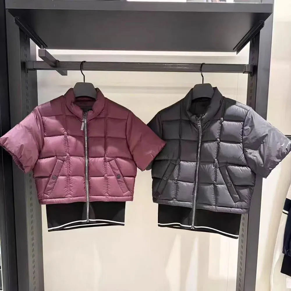 

2025 новый женский пуховик для гольфа, осенне-зимний пуховик с короткими рукавами, теплый, удобный, облегающий крой, спортивный