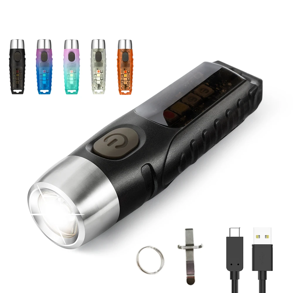 Amanfire S12 Keychain Flashlight Rechargeable Uv Lamp Pet Urine Stains Detector