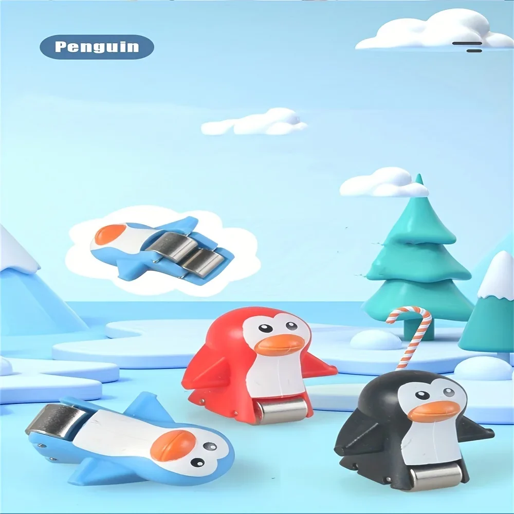 Conjunto de corrida de pinguim, conjunto de slide de pinguim, luzes led piscantes, pista de corrida, escada, brinquedos de escalada, presente de feriado para crianças