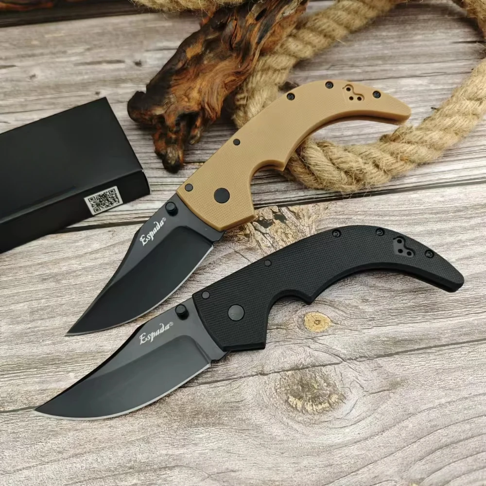 440C Steel Outdoor Adventure Folding Knife Nylon Fiber Handle for Hiking, Tactical, Fishing, Portable Everyday Carry Pocketknife