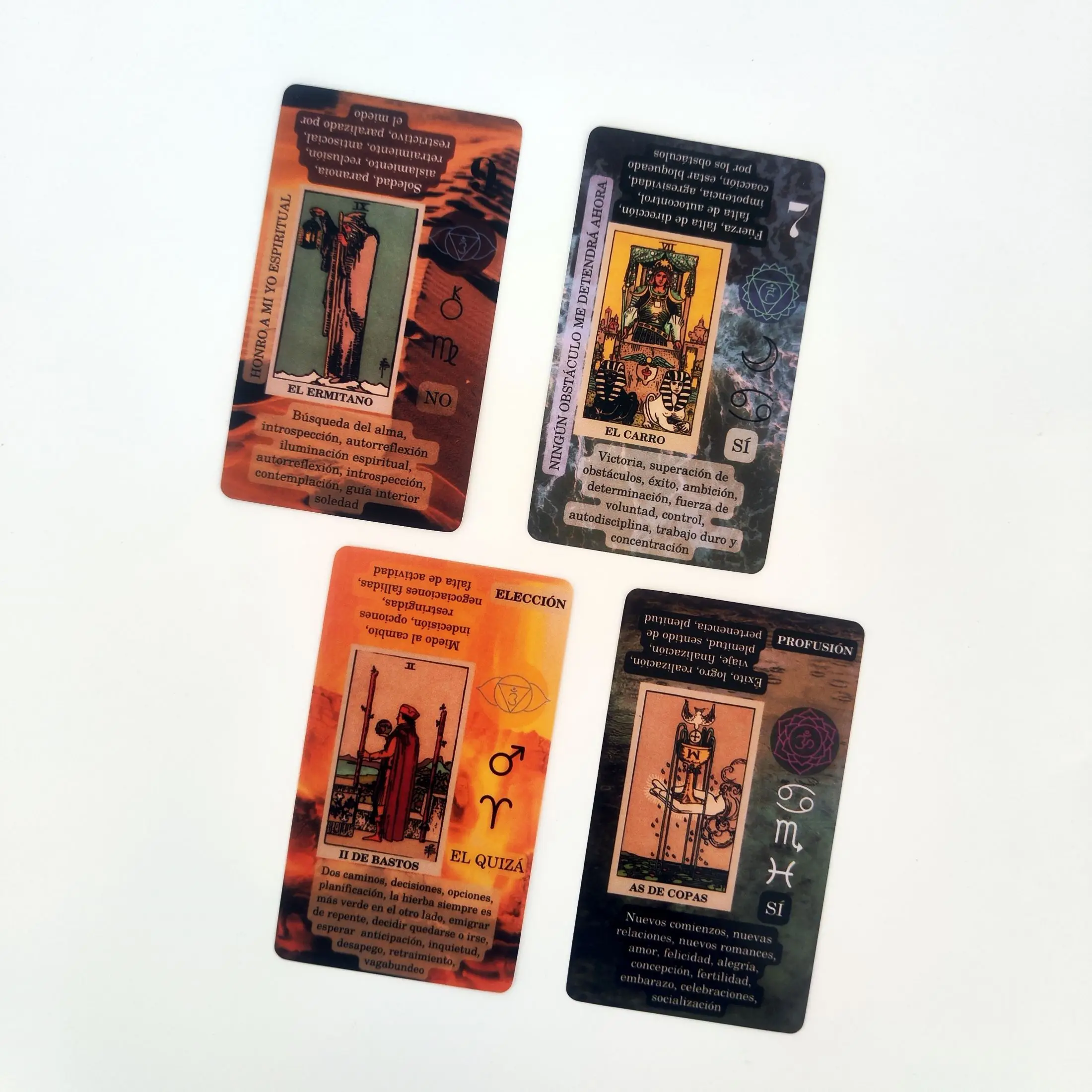 سطح التارو المائل باللغة الإسبانية