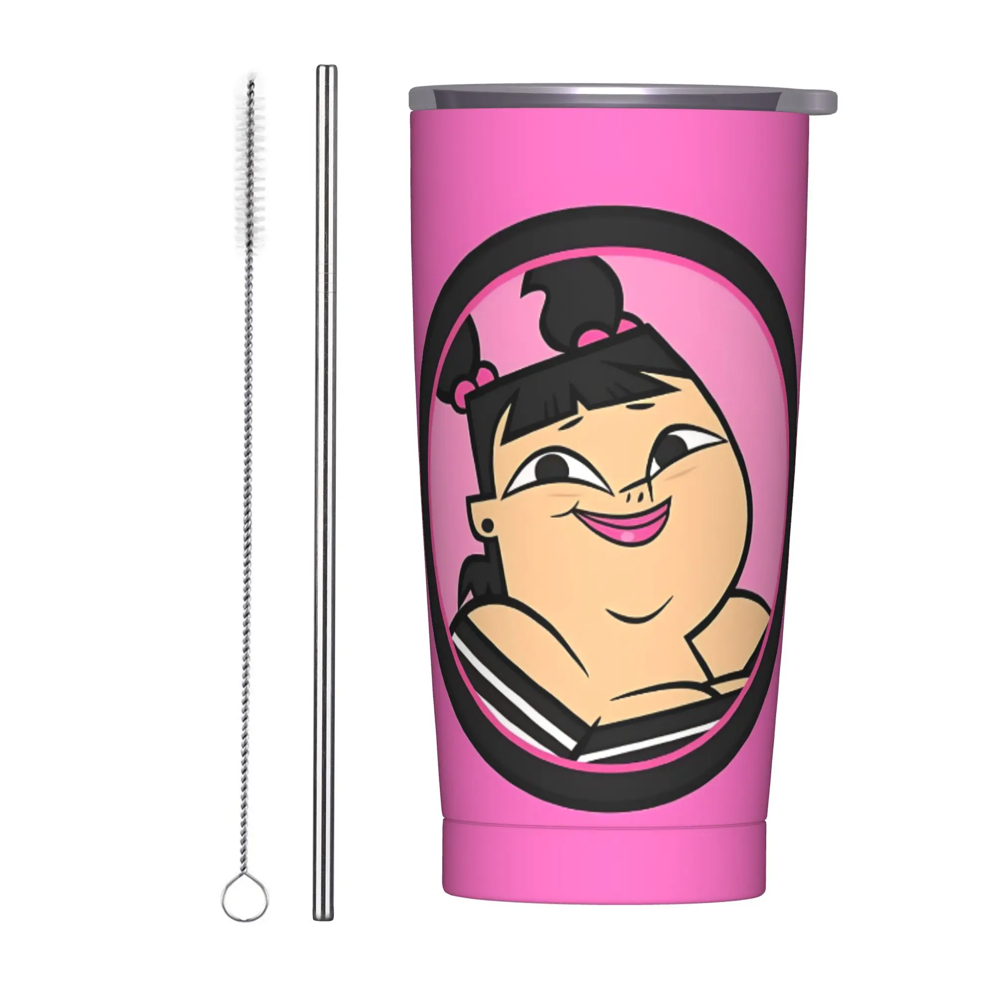 Totals Dramas Island Icon - Sadie Insulated Tumbler with Straws  Stainless Steel Thermal Mug Office Home  Bottle Cups, 20oz