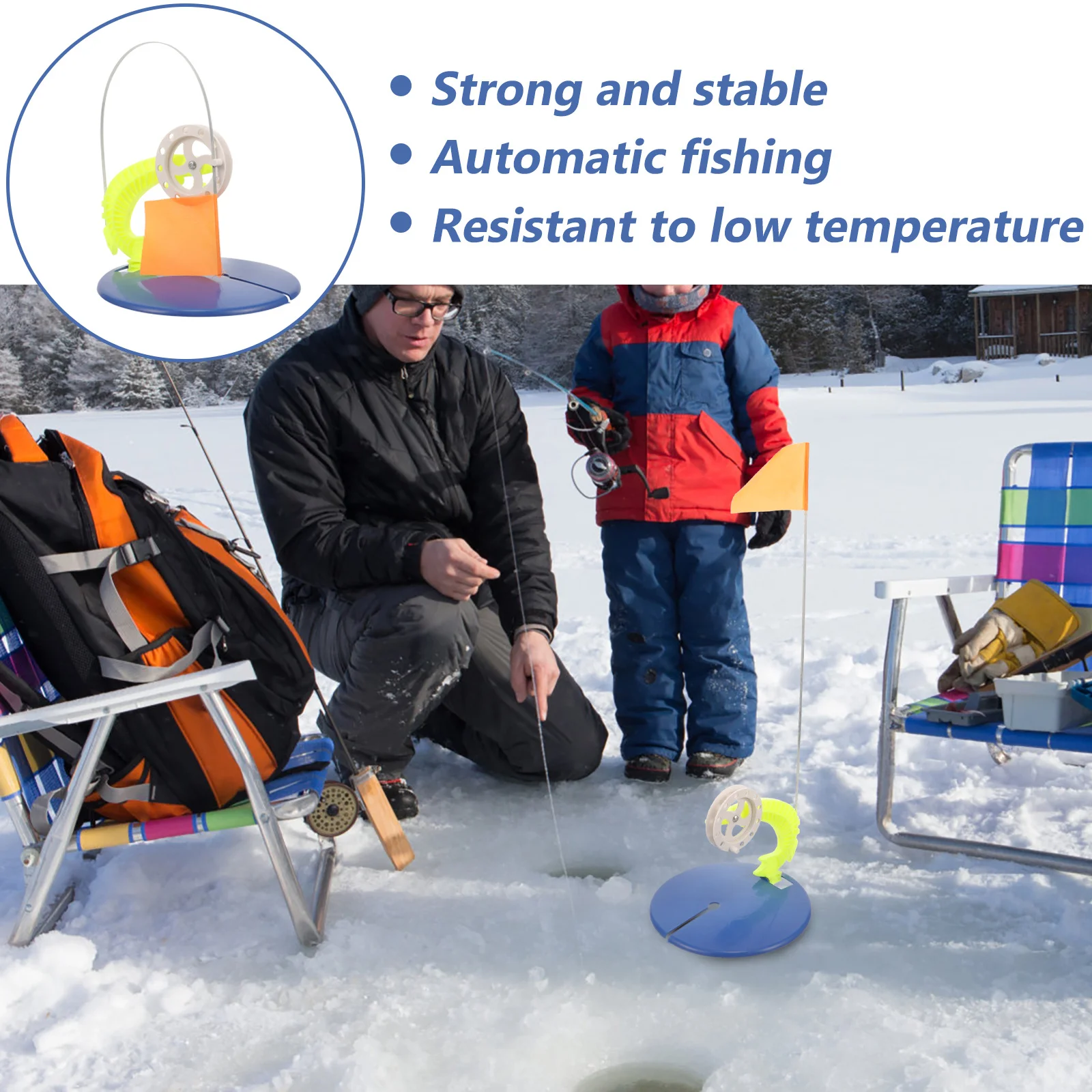 

2Pcs Ice Fishing Flag Replacement for Winter Ice Fishing Portable Angling Flag Braking System Fishing Pole Accessory