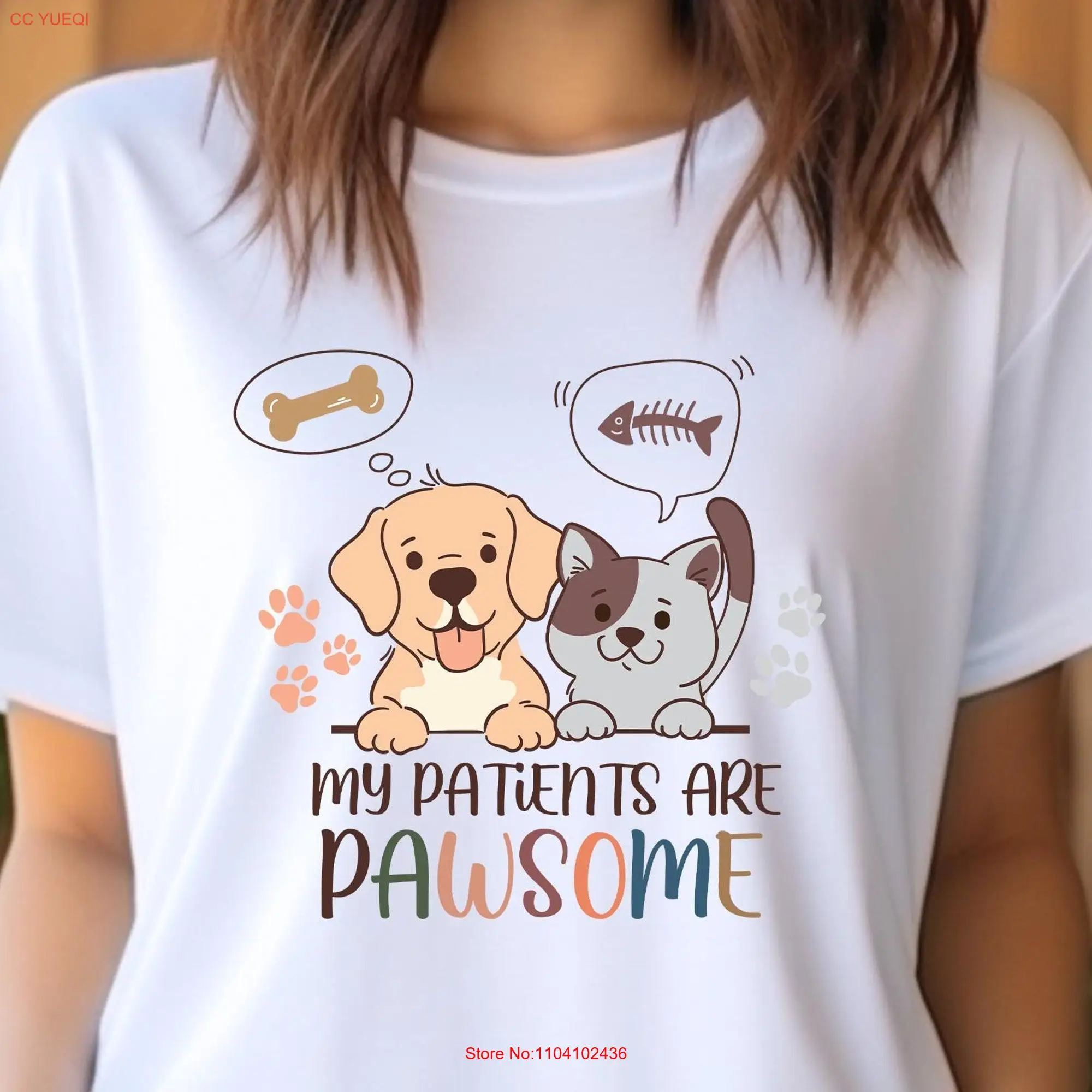 My Patients Are Pawsome T Shirt Vet Tech AssistanT StudenT Veterinary Grad Veterinarian long or short sleeves