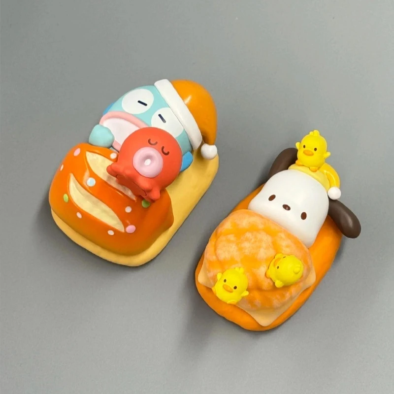 New Sanrio Happy Baking Series Trendy Handmade Blind Box Hellokitty My Melody Kuromi Model Desktop Ornament Gift Mystery Box Toy