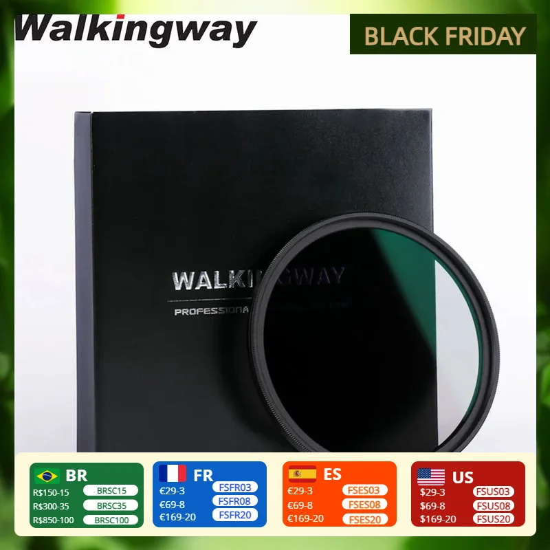 Walking Way CPL Camera Lens Filter Ultra Slim Optics Multi Coated Circular Polarizer Len 37mm 39mm 43mm 52mm 58mm 62mm 67mm 77mm