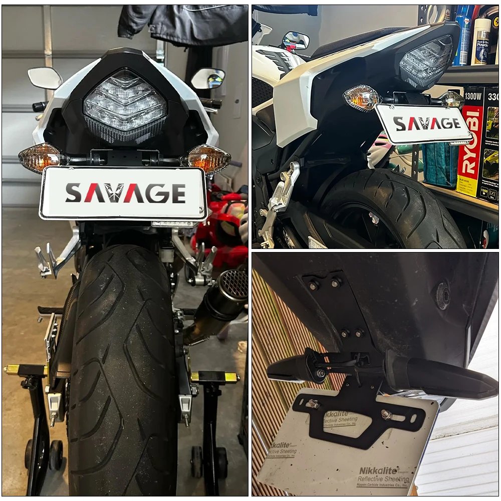 Support de plaque de planificateur pour moto, éliminateur de garde-boue arrière, lumière LED, HONDA CB500F CBR500R 2016-2024, CB 500 F CBR 500 R