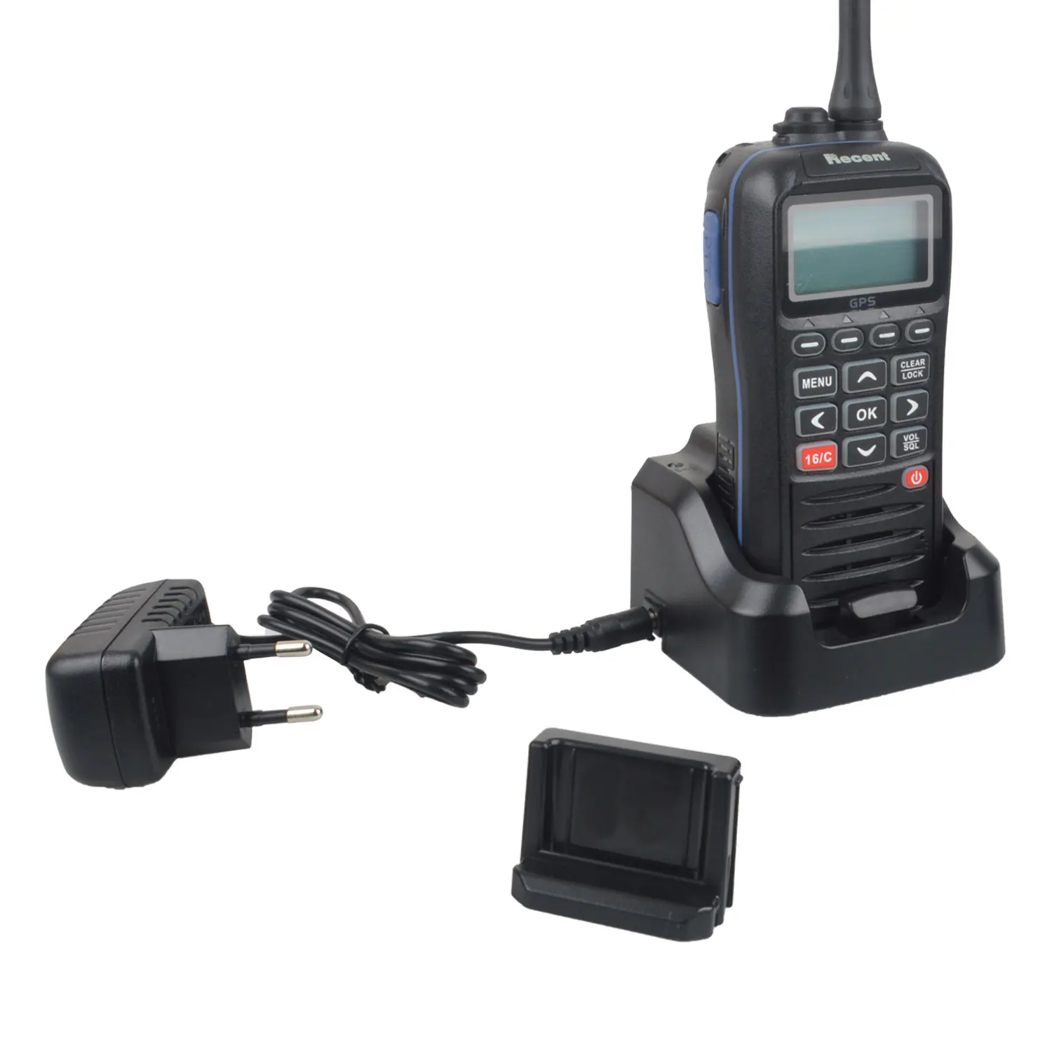 Imagem -03 - Carregador de Mesa com Adaptador ac Walkie Talkie Unidade Carregador Rápido para Socotran Rs38m Rádio Portátil Marinho