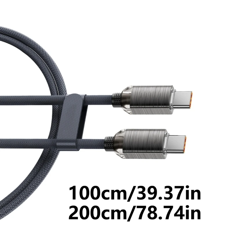 Кабель для зарядки и передачи данных USB C к USB C поддерживает зарядку 100 Вт, передачу данных 480 Мбит/с для телефонов, планшетов и многого другого