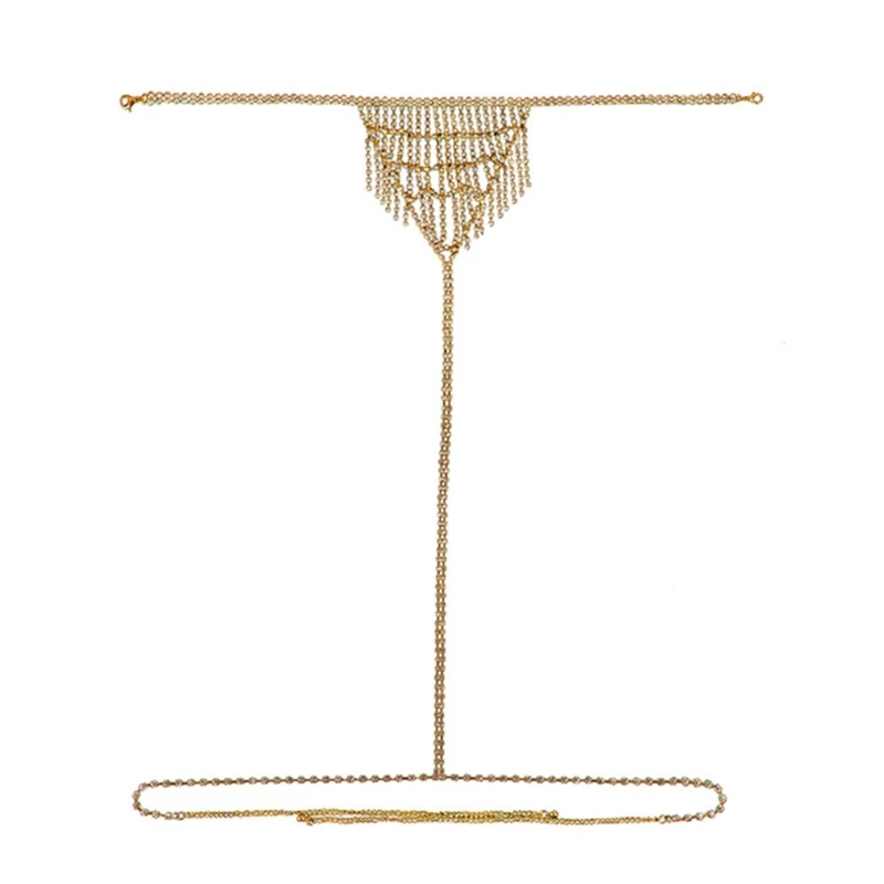 

Fashionable Body Waist Chain with Stylish Rhinestones for Evening Wear N2UE