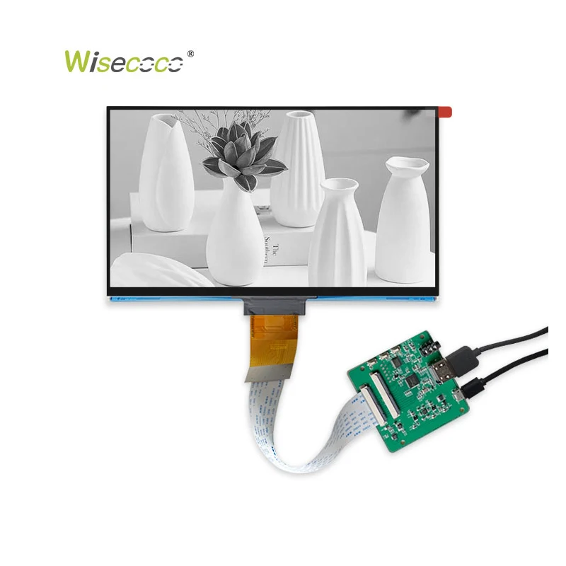 Wisecoco 10.3 Inch 7680*4320 8K MONO Black White Screen MIPI Conversion Driver Board 10.3 Inch MONO LCD Display