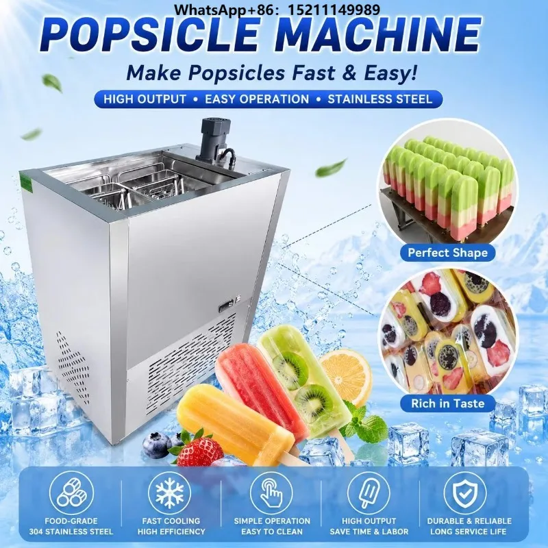 Commercial Popsicle Making Machine Ice Lolly Maker Freeze Pop Ice Candy Machine Industrial Popsicle Equipment