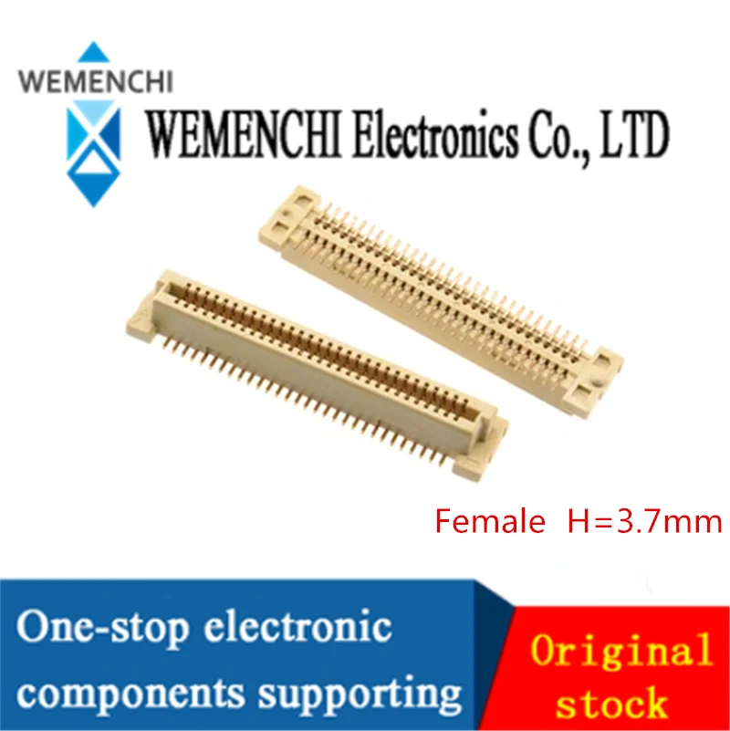 1 pieza conector de placa a placa macho/hembra, paso de 0.8mm, doble fila, SMD, 40P/60P/80P/100P/120P/140 pines, altura 3.7mm/4.6mm 6