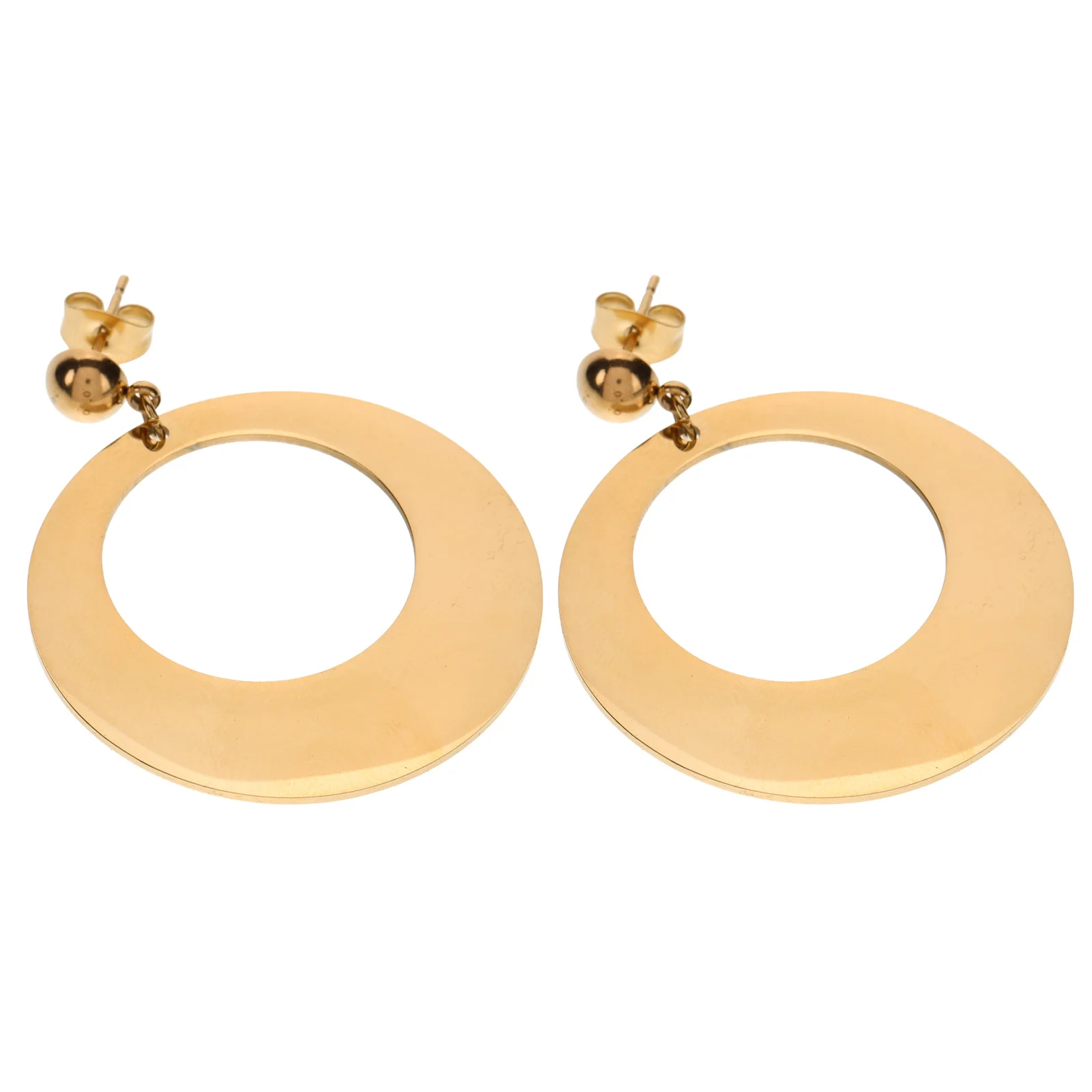 

Elegant Vintage Round Stainless Steel Earrings Minimalist Geometric Jewelry Durable Fashion Accessories for Women Trendy Design