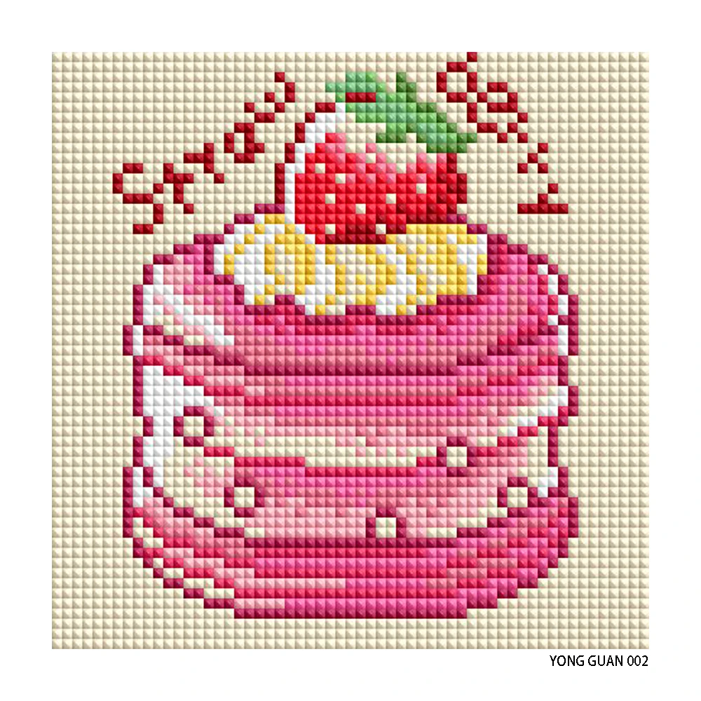 HOMFUN New Diamond Painting "Cute Dessert Cake" Full Square Drill Diy 5d Diamond Embroidery Picture Rhinestone Art - view 3
