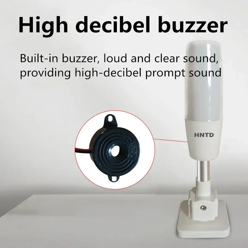 Led 3 Color In 1 Layer Indicator Lamp 24V Warning Light Workshop Machine Signal Buzzer Alarm Caution Safety Foldable Tower Lamp