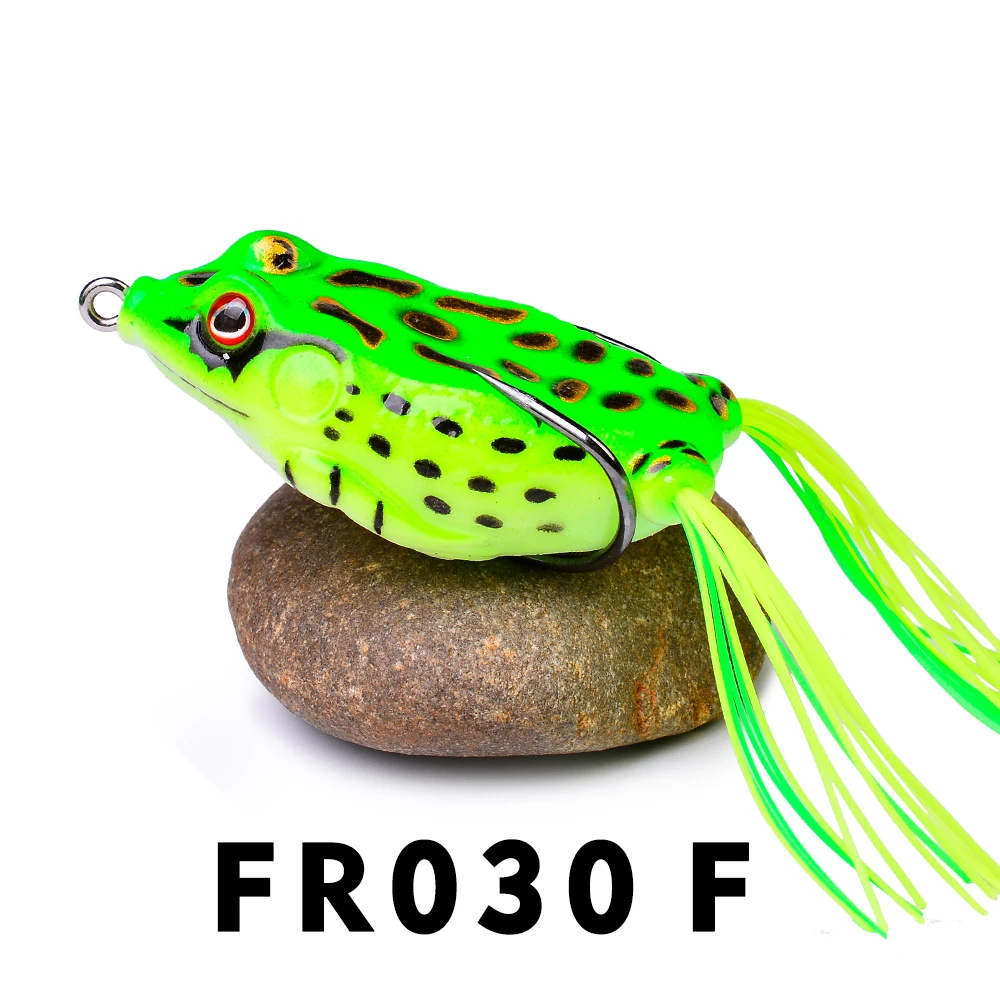 1 Pcs 5G 9G 13G 17.5G Frog Lure Soft Tube Bait Plastic Fishing Lure with Fishing Hooks Topwater Ray Frog Artificial 3D Eyes