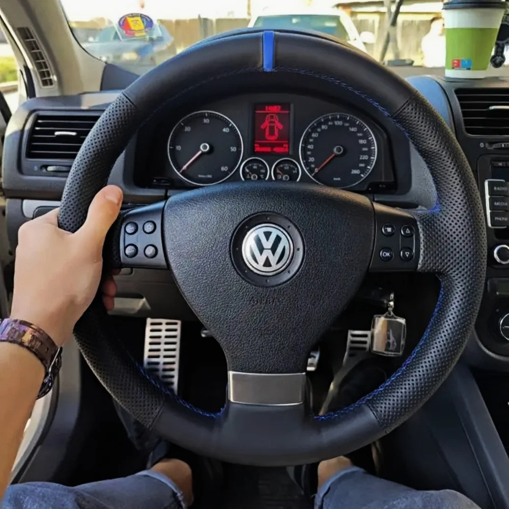 Customization Hand Sewing Microfiber Leather Car Steering Wheel Cover For Volkswagen Golf 5 Mk5 GTI VW Golf 5 Passat R GT 2005