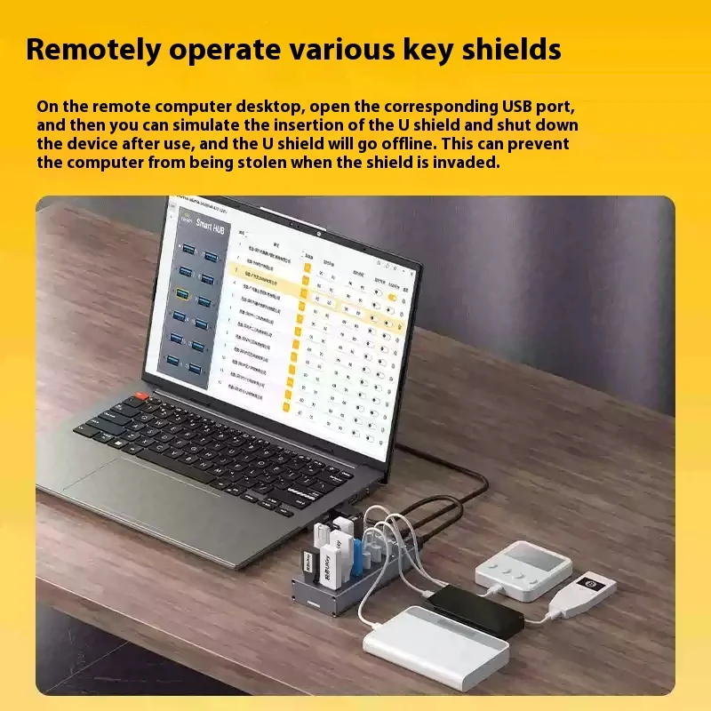 SmartHUB 12-Port USB 3.0 Hub Software gesteuert Smart Charging LinkPi kompatibel 5 Gbit/s
