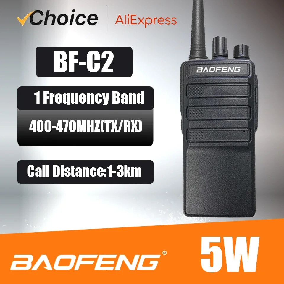 Baofeng Official Store BF C2 FRS/PMR Hiking Mini Two Way Radio 2 Watt Walkie Talkie for Christmas Gift