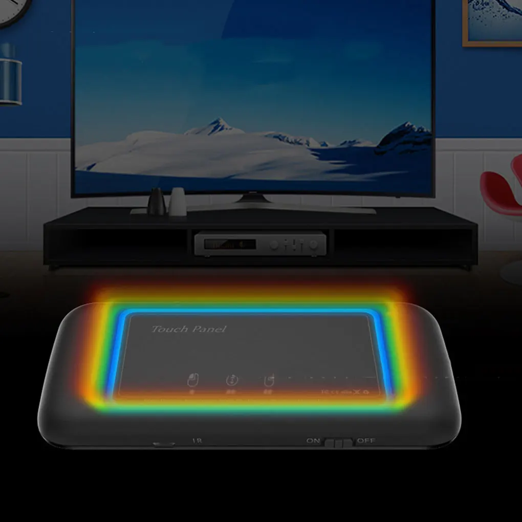 

Сменная беспроводная клавиатура ABS с питанием от аккумулятора, перезаряжаемая, 2.4G, с подсветкой, USB-зарядка, тачпад