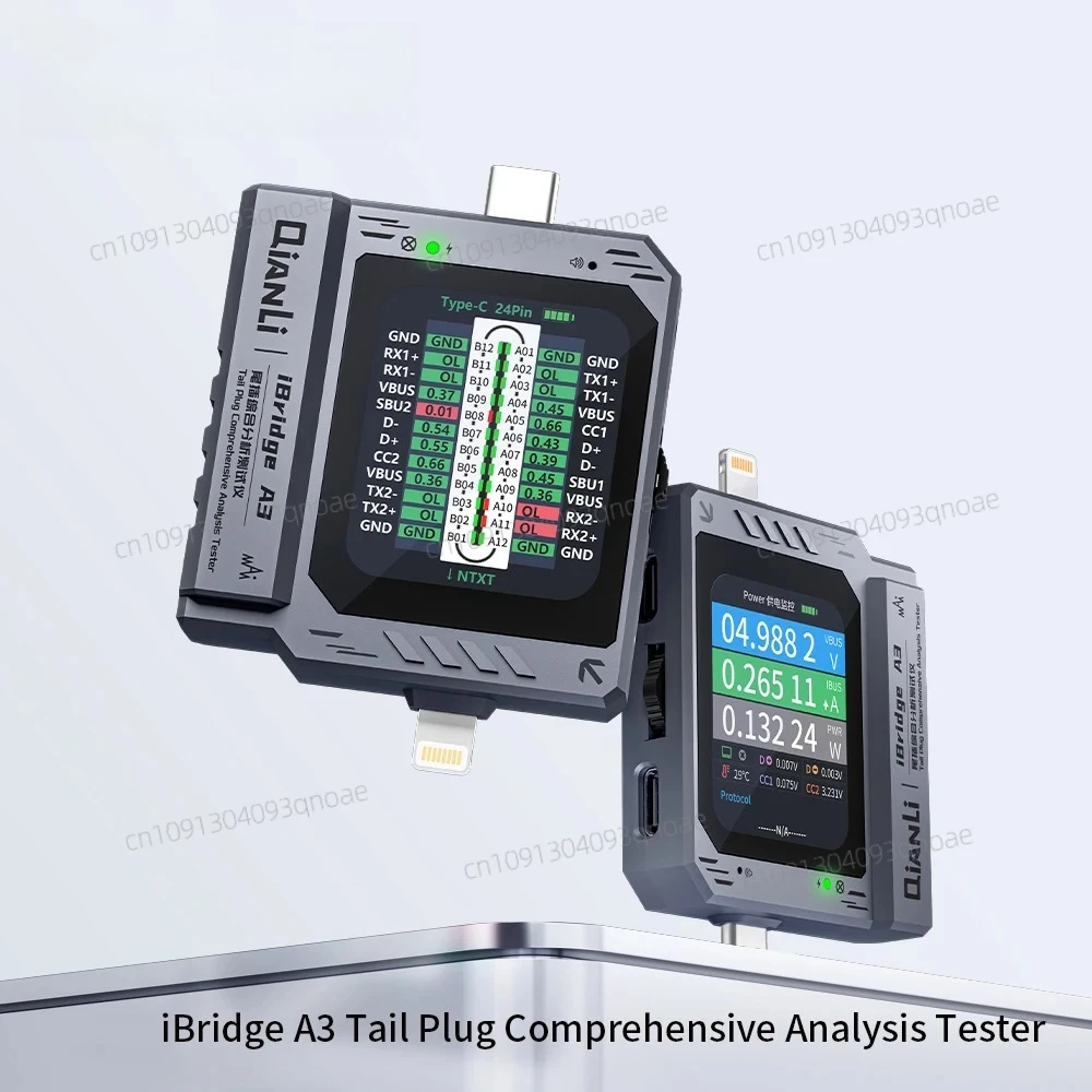 QIANLI iBridge A3 mobile phone tail plug detector Support Lightning and Type-C interface devices