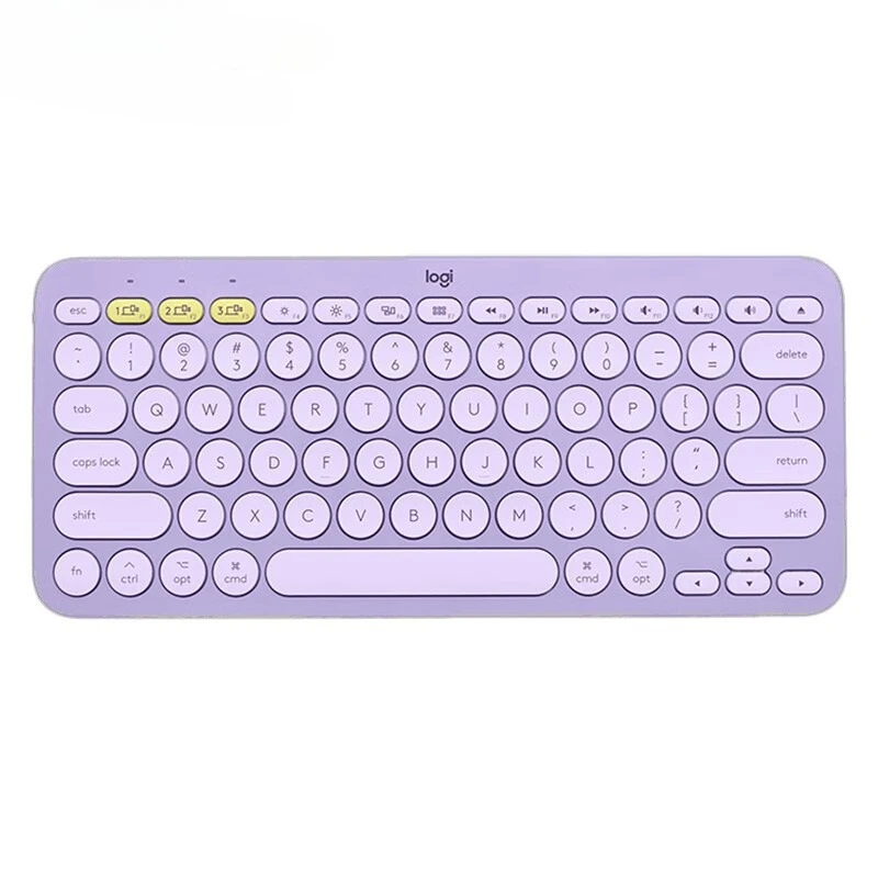 Logitech K380 Bluetooth Multi-Perangkat Keyboard Nirkabel untuk IPad Tablet Ponsel Laptop Komputer Kantor Portabel Merah