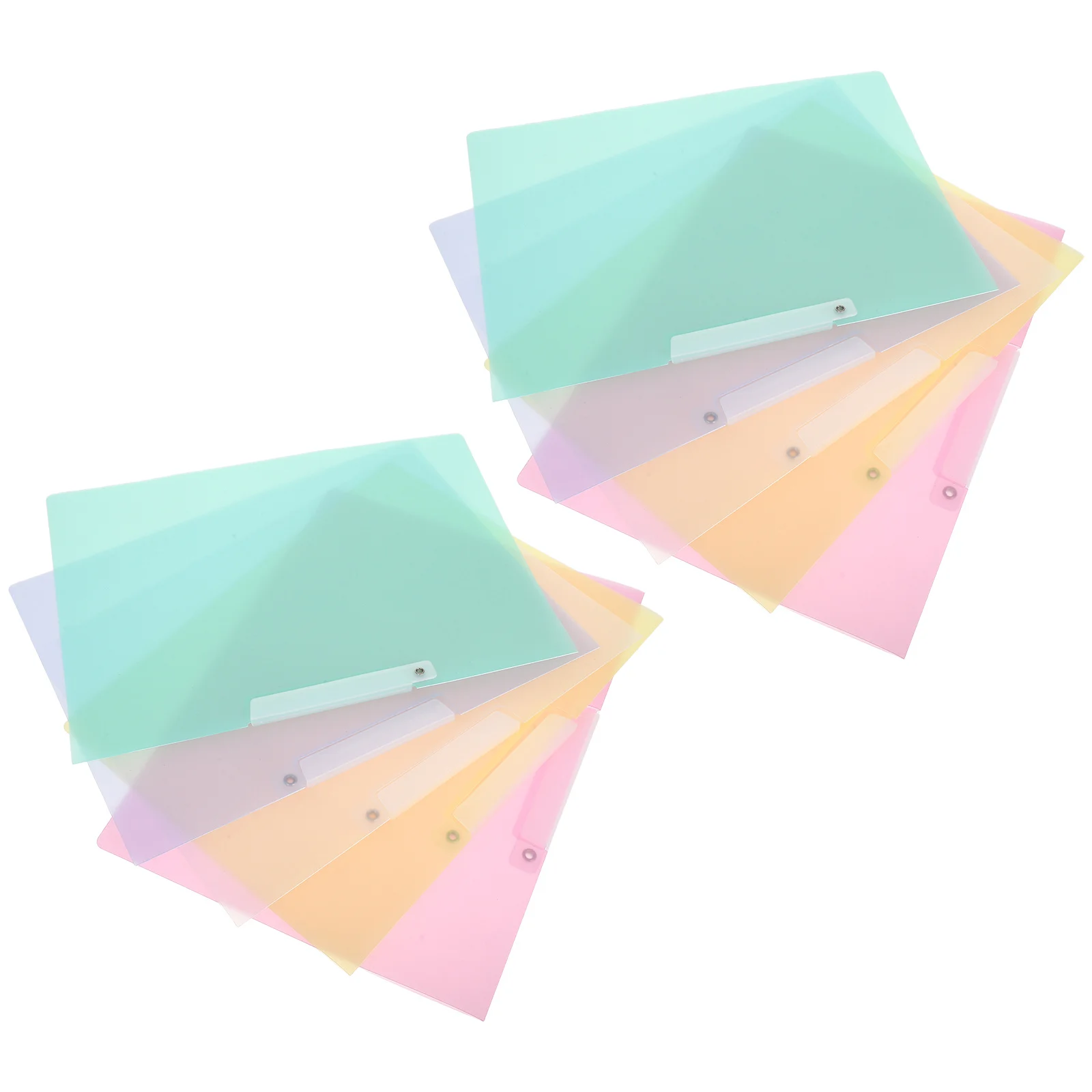 

10 шт., пластиковый портативный органайзер для папок с файлами, поворотный зажим, держатель для документов с боковым отверстием для офиса, школы, бизнеса