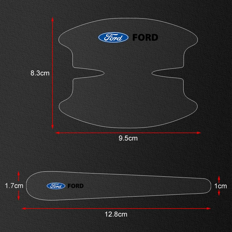 Car Anti-scratch Protective Film Car Door Handle Stickers For Ford Fiesta MK7 Mondeo MK4 ST Focus MK1 MK2 MK3 Focus 2 3 4